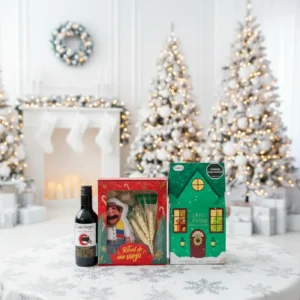 Año viejo matrimonio vino y galletas